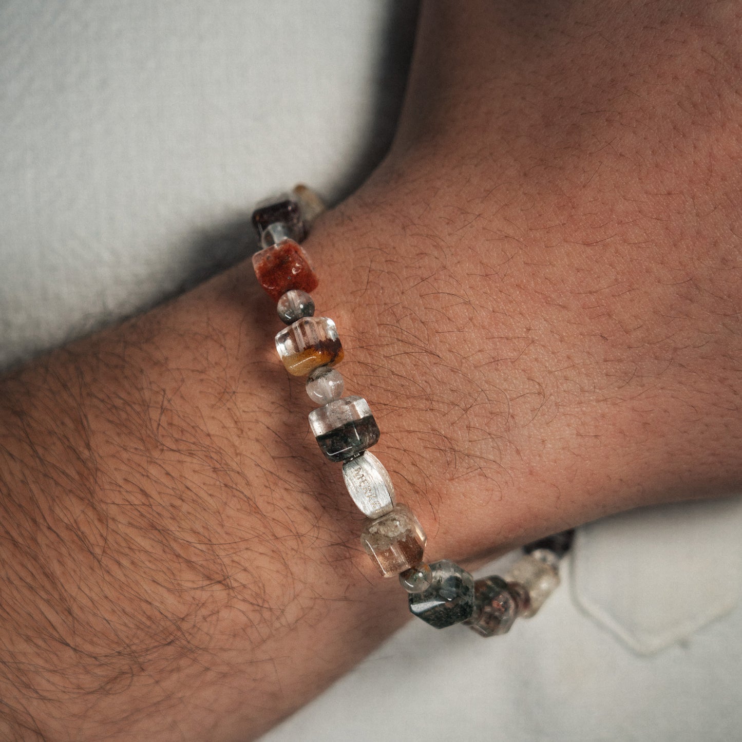 Moss Garden unisex beaded bracelet 8mm
