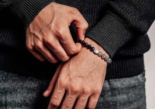 Celestial Caravan| Blue Tigers Eye Moonstone Calming Crystal bracelet 8mm