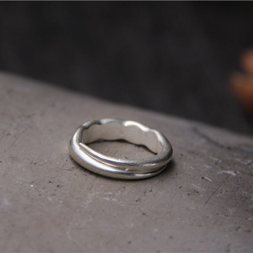Handcrafted Adjustable Sterling Silver ring 4.3mm
