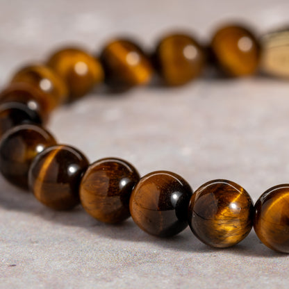 Tiger Eye beaded bracelet for men 8mm