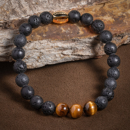 Volcanic Tiger's Eye Bracelet for men 8mm