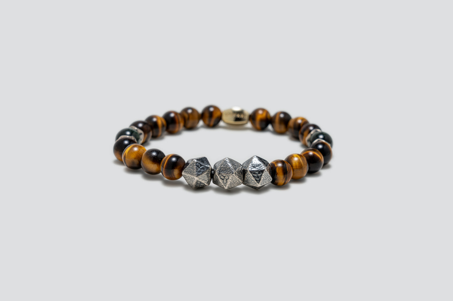 Tengri Drift |Tiger's Eye Crystal Green Actinolite Beaded bracelet 8mm