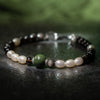 Shades of Glacier  beaded fragrant bracelet 6mm
