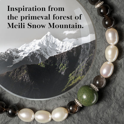 Shades of Glacier  beaded fragrant bracelet 6mm