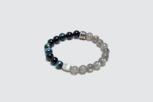 Celestial Caravan| Blue Tigers Eye Moonstone Calming Crystal bracelet 8mm
