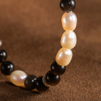 Shades of Glacier  beaded fragrant bracelet 6mm