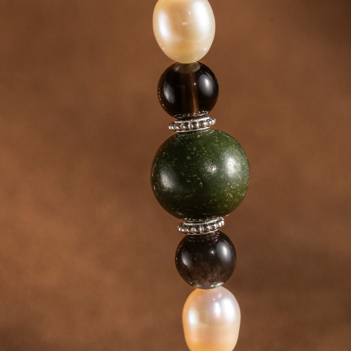 Shades of Glacier  beaded fragrant bracelet 6mm