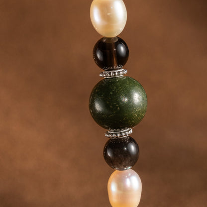 Shades of Glacier  beaded fragrant bracelet 6mm