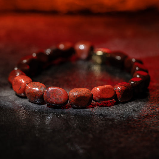 Flaming Mountain Natural Stone Bracelet