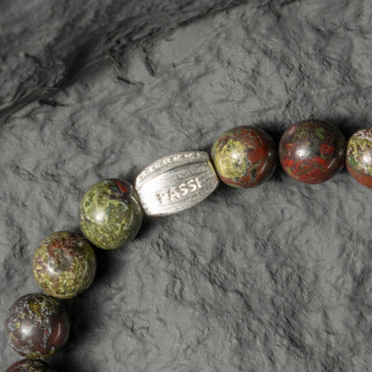 Pulsera de cuentas de sangre de guerrero de 8,5 mm 