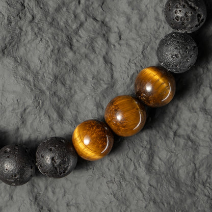 Volcanic Tiger's Eye Bracelet for men 8mm