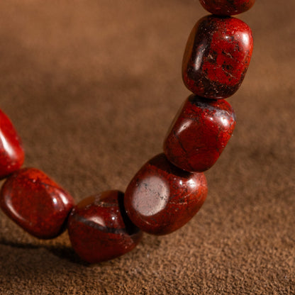 Pulsera de piedra natural de montaña llameante 