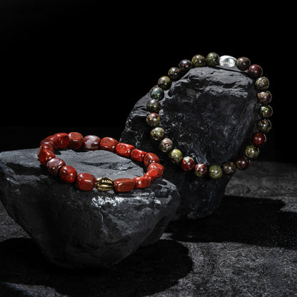 Pulsera de cuentas de sangre de guerrero de 8,5 mm 