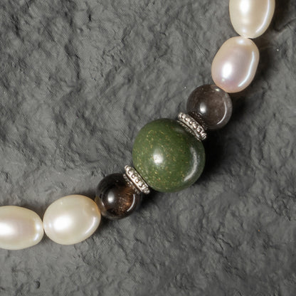 Shades of Glacier  beaded fragrant bracelet 6mm