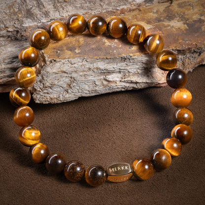 Tiger Eye beaded bracelet for men 8mm