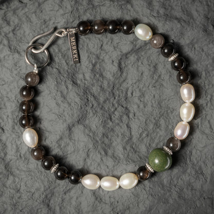 Shades of Glacier  beaded fragrant bracelet 6mm