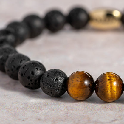 Volcanic Tiger's Eye Bracelet for men 8mm