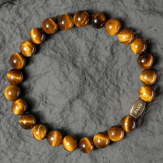 Ambitious Stack SET | Men's Tiger Eye Crystal Lava Stone Stack SET, Courage and Focus