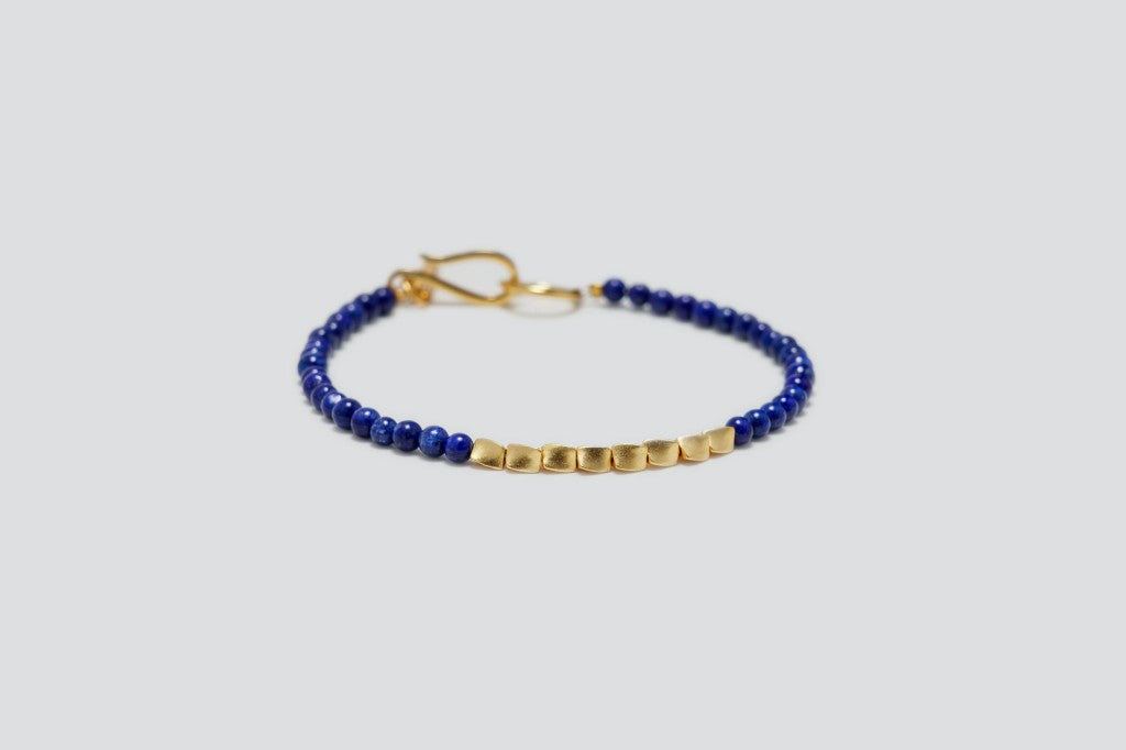 Azure Trail ｜Lapis Lazuli plated gold silver Protection Crystal Bracelet 3mm