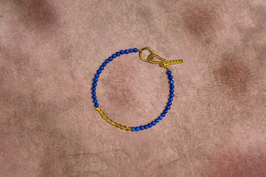 Azure Trail ｜Lapis Lazuli plated gold silver Protection Crystal Bracelet 3mm