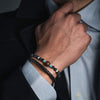 HIGH HILL SET Mens Aquamarine&Wood Bracelet