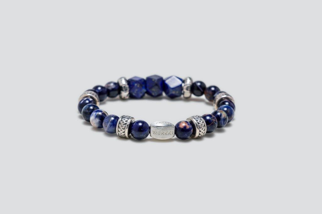 Wisdom Set | 8mm Sodalite & Lapis Lazuli Braided Bracelet Stack