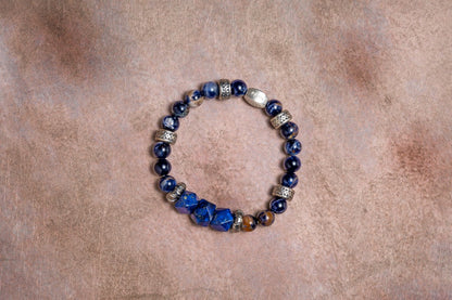 Wisdom Set | 8mm Sodalite & Lapis Lazuli Braided Bracelet Stack