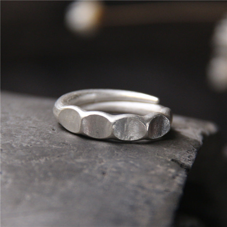 Handcrafted Adjustable Sterling Silver ring 4.3mm