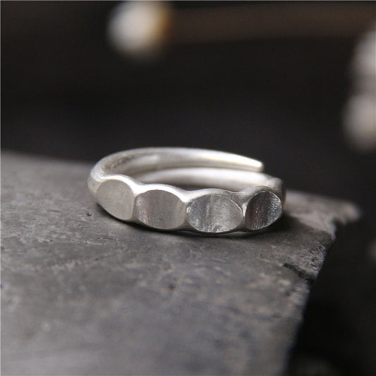 Handcrafted Adjustable Sterling Silver ring 4.3mm