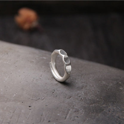Handcrafted Adjustable Sterling Silver ring 4.3mm